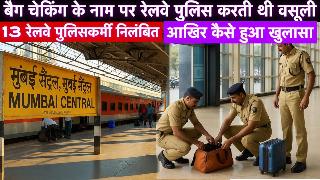 Bag Checking के नाम पर रेलवे GRP करती थी वसूली 😡कैसे हुआ खुलासा ? 13 रेलवे पुलिसकर्मी निलंबित !