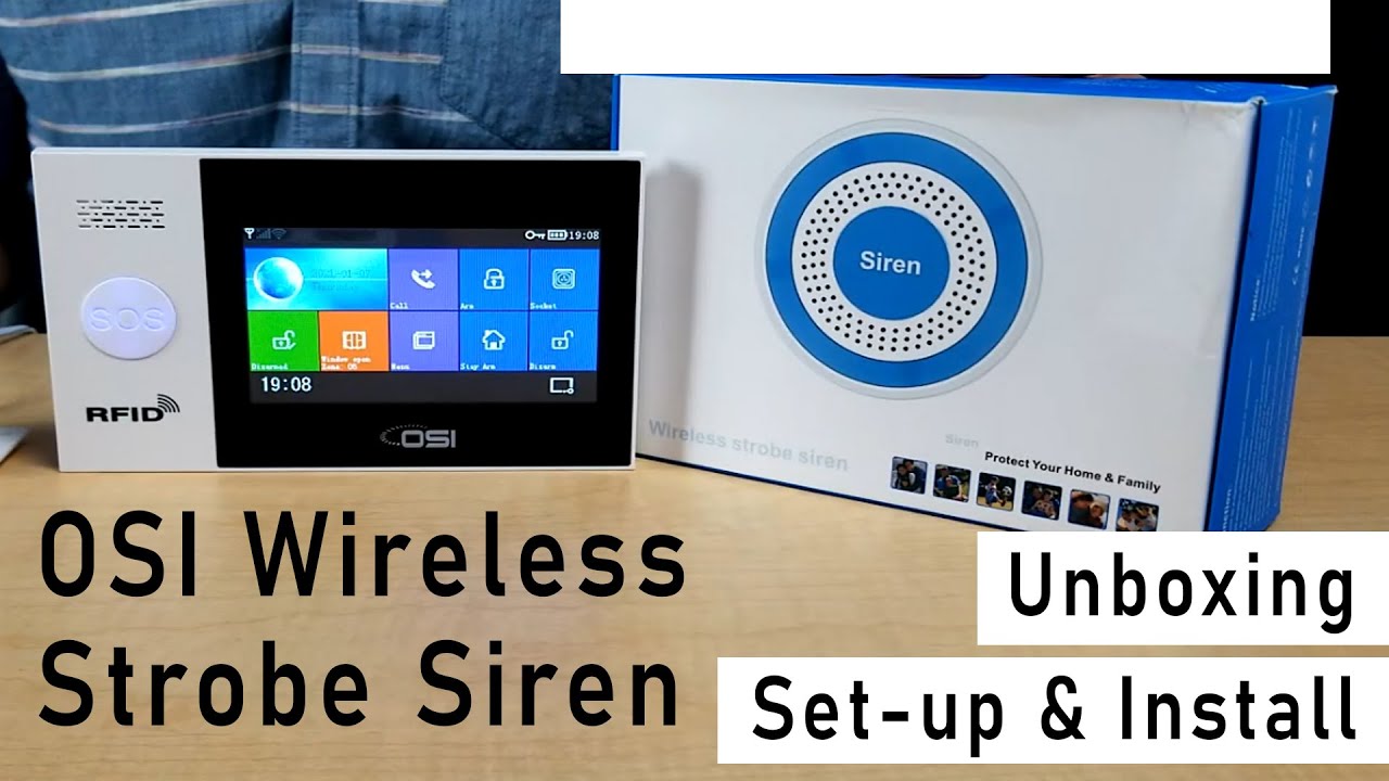 OSI Wireless Strobe Alarm Siren Unboxing Setup and install