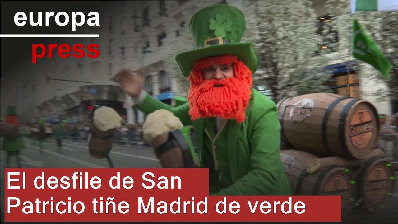 El desfile de San Patricio tiñe Madrid de verde