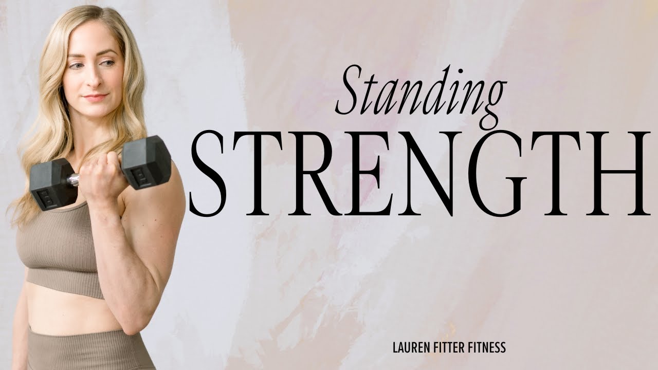 20 Minute Postpartum Standing Strength Workout with Dumbbells - Lauren Fitter