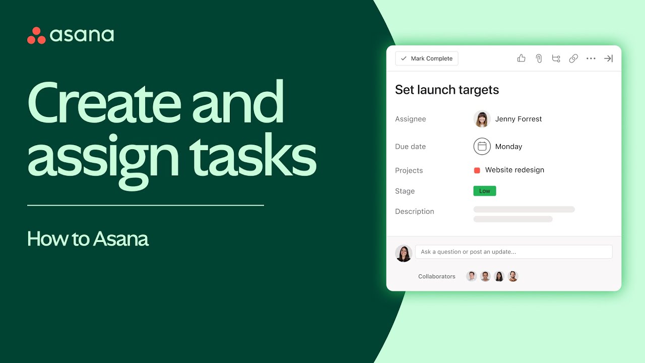 Asana Tasks: How to create and assign tasks