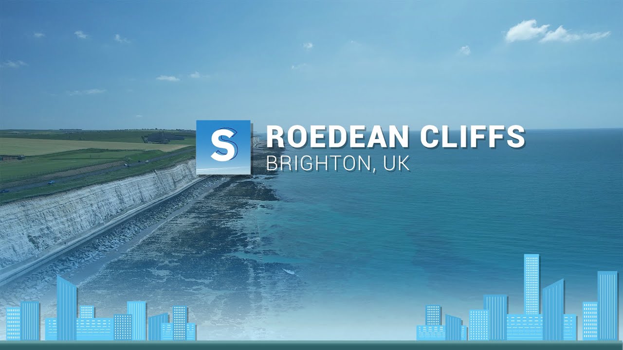 Brighton: Roedean Cliffs,  part 2, Aerial 4K Drone View