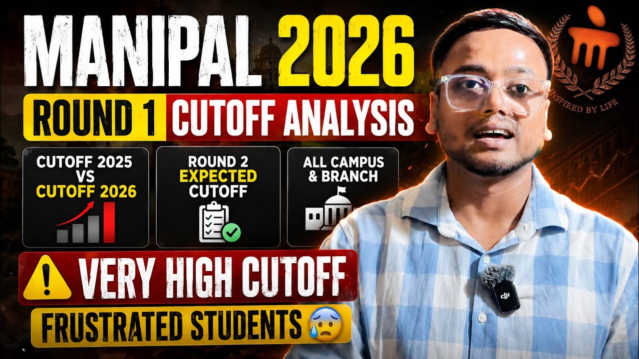 Manipal Round 1 Cutoff Analysis😰| Manipal Round 2 Expected Cutoff | Manipal Counselling Process 2026