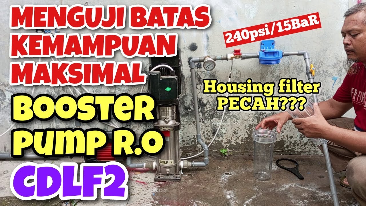 PENGUJIAN BATAS MAKSIMAL KEMAMPUAN POMPA BOOSTER MESIN R O