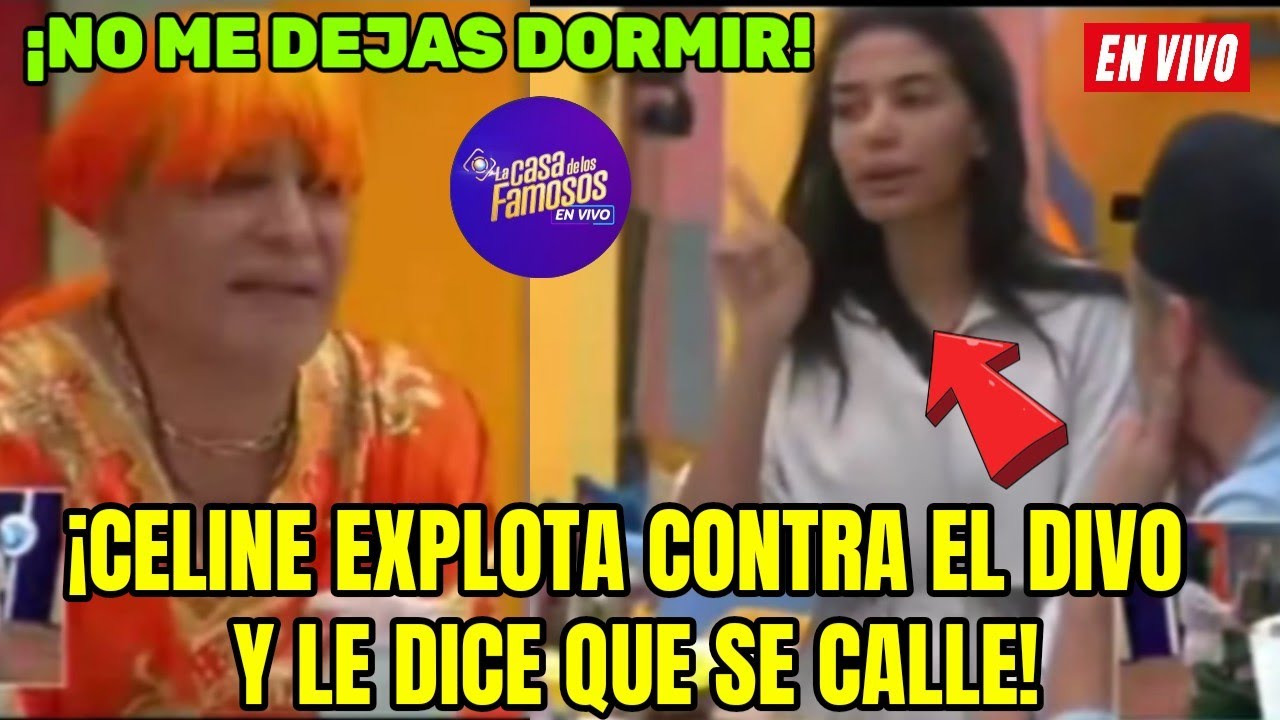 CELINE EXPLOTA CONTRA EL DIVO Y LE DICE QUE SE CALLE! LA CASA DE LOS FAMOSOS 6 EN VIVO #lcdlf6 