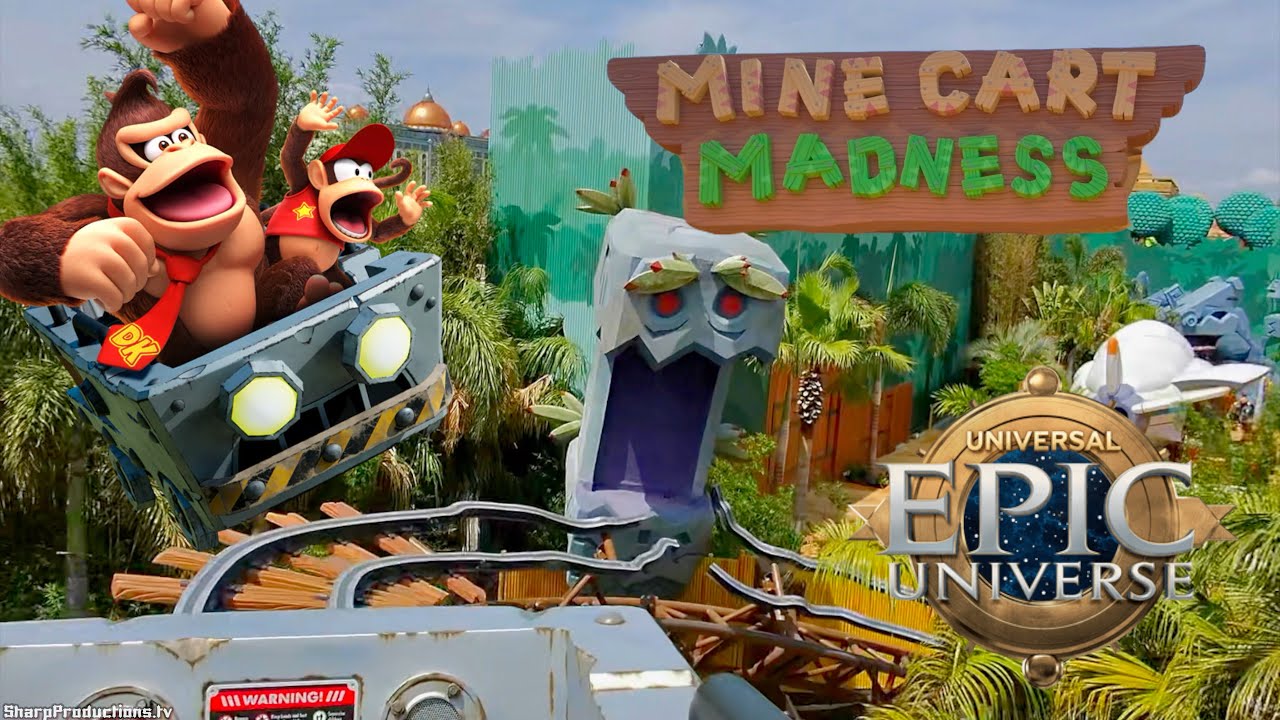 NEW! Donkey Kong Mine Cart Madness at Universal Epic Universe