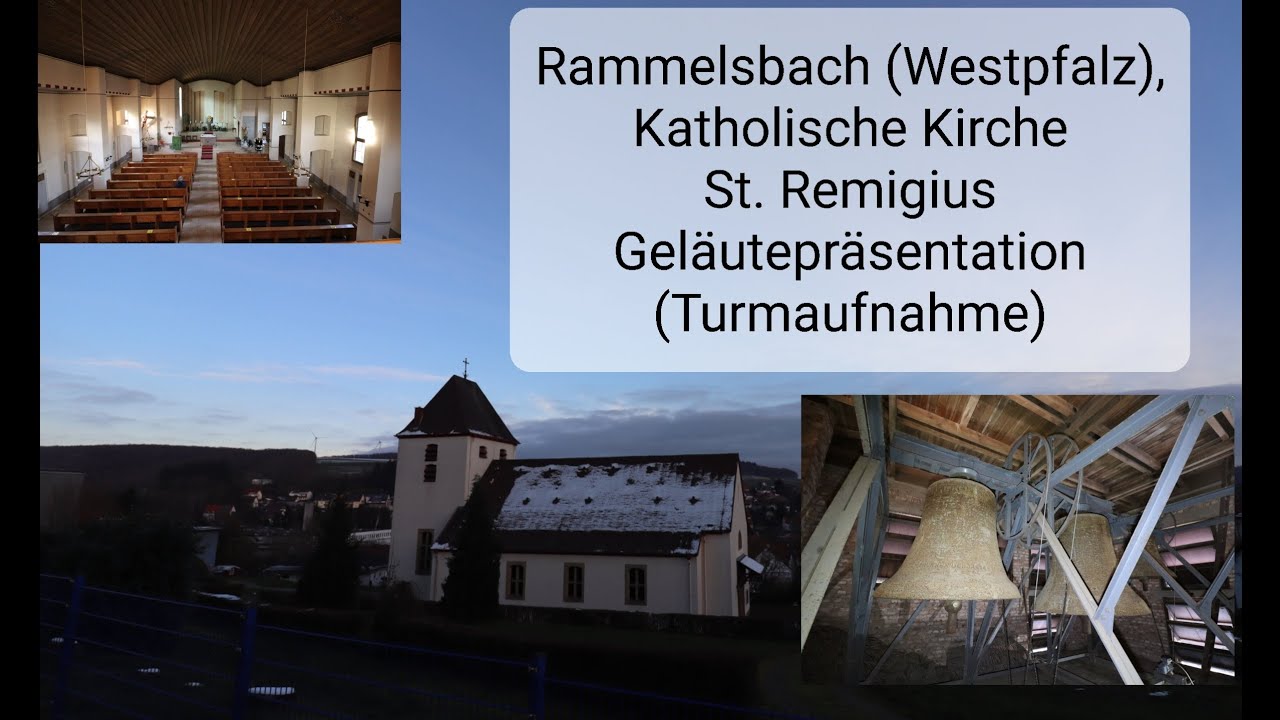 Rammelsbach (Westpfalz), Katholische Kirche St. Remigius, Geläutepräsentation (Turmaufnahme)