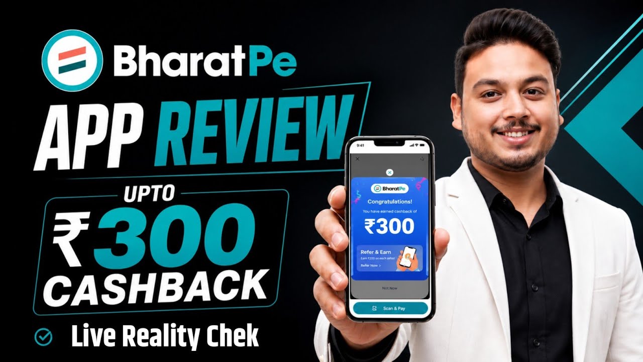 BharatPe UPI Full Review | BharatPe app cashback offer | How to create BharatPe UPI ID | BharatPe
