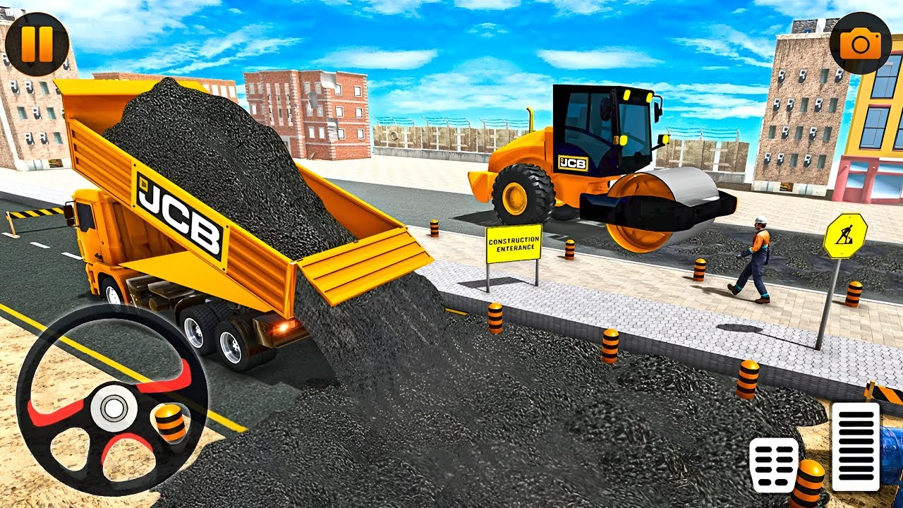 Jcb Excavator Road 🛣️ Construction Simulator Game 🎮 Road Construction 🚧 Android Gameplay #games 
