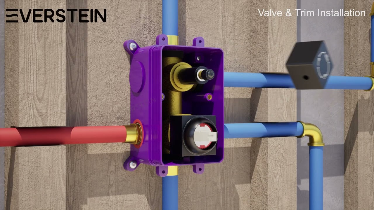 EVERSTEIN | SFS-1060-BK10 | Ultra-Thin Ceiling Showerhead Shower System Installation Guide Video