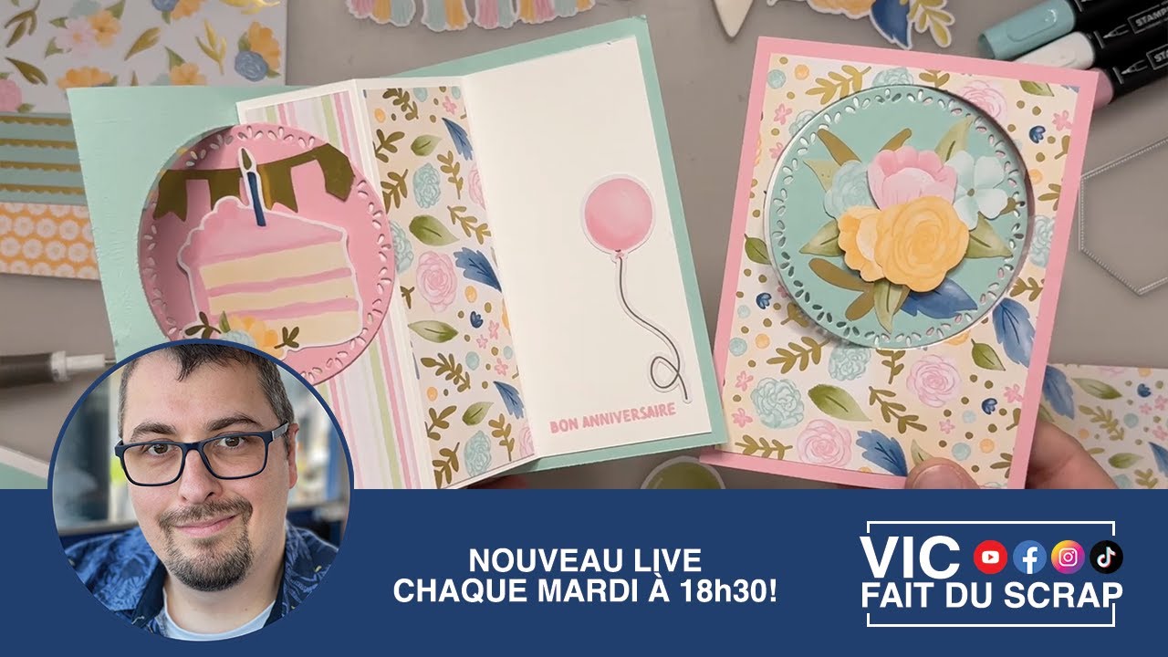 [Tuto Scrap] Duo de Cartes Pop-Up d'Anniversaire