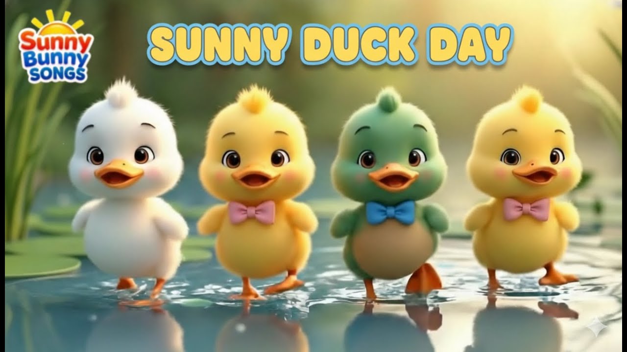 Sunny Duck Day | Happy Duckling Song for Kids | Fun Nursery Rhyme