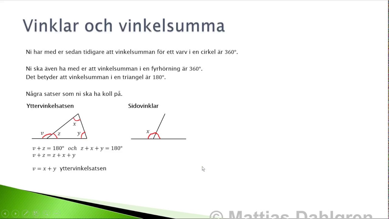 Matematik 2b   Sammanfattning   Kapitel 3   Geometri
