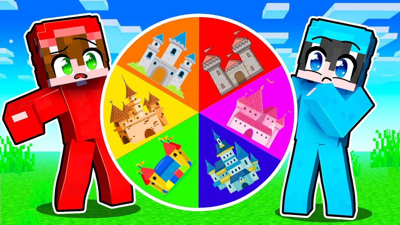 Girando La RULETA de CASTILLOS en Minecraft!