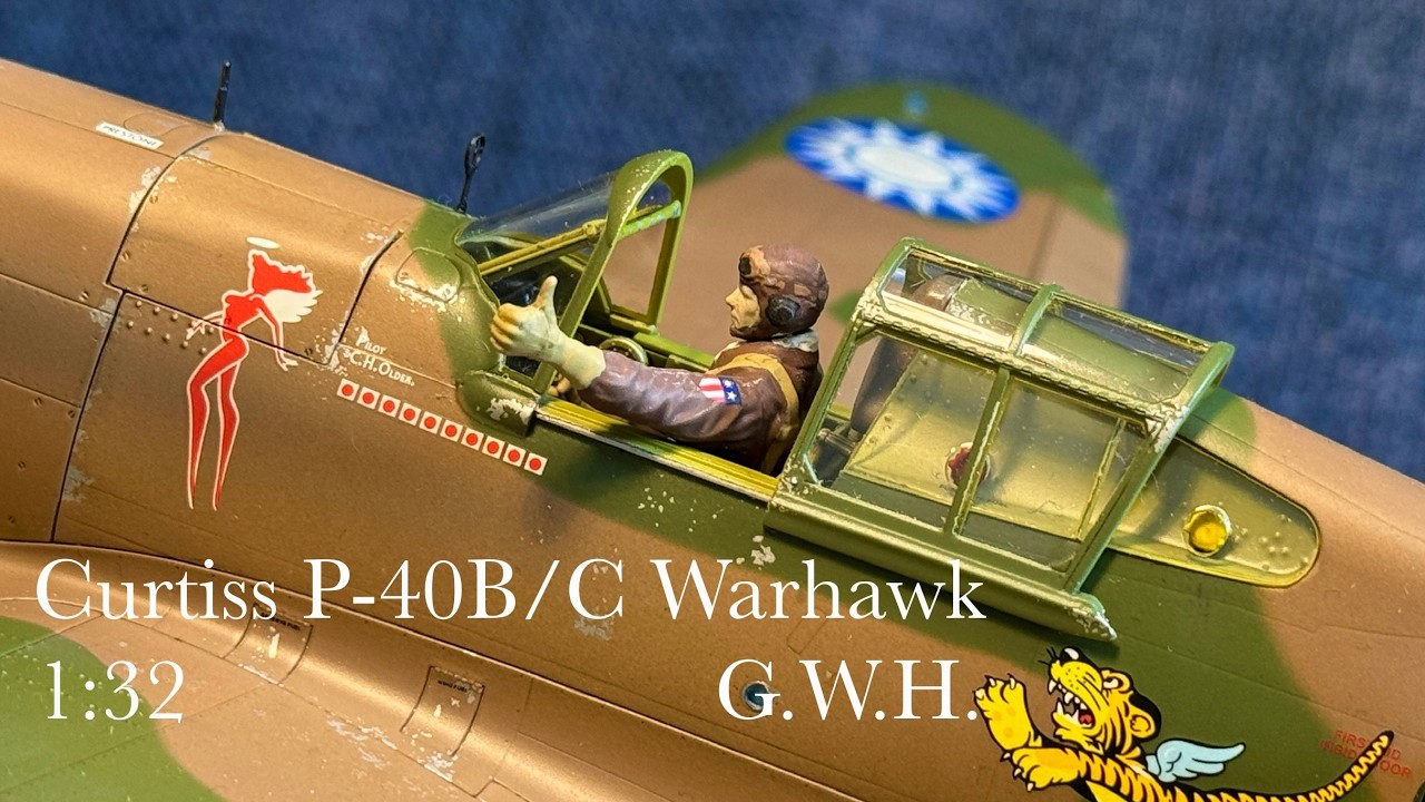 Curtiss Hawk P40C (81-A2) 1:32 GWH Flying Tigers AVG Full build video