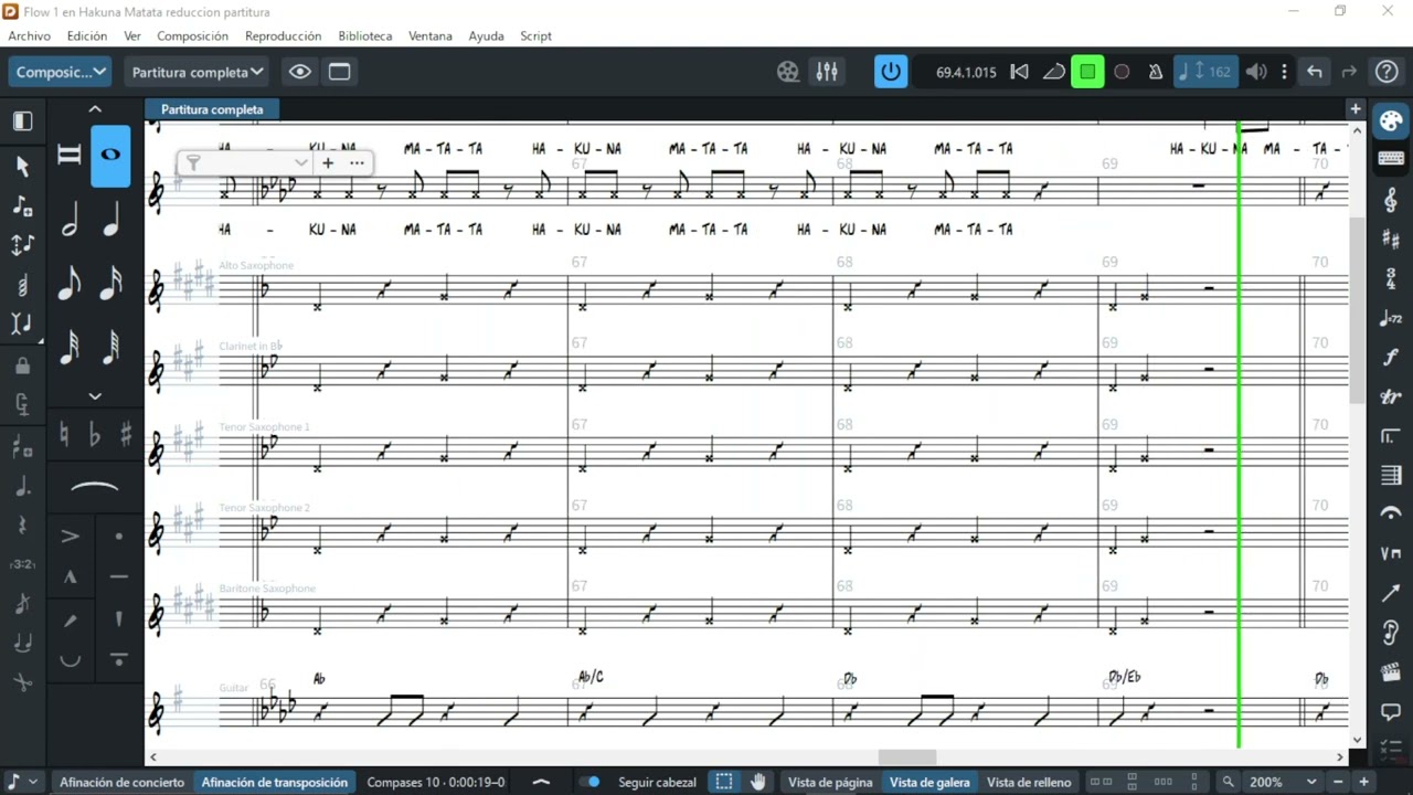 Hakuna Matata coro y base