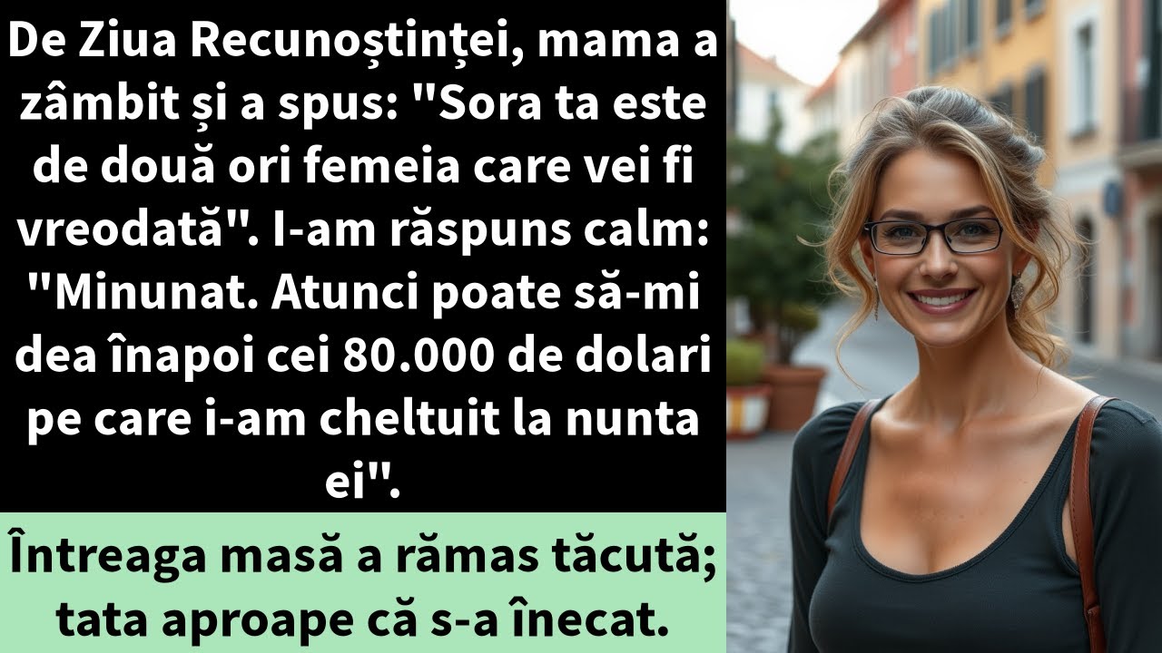 De Ziua Recunoștinței, mama a zâmbit și a spus: 