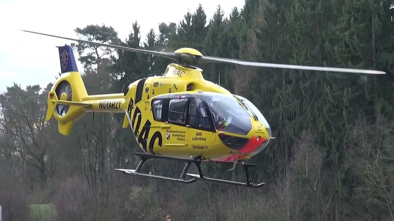 RTH EC 135 Christoph 23 Unfall am Elzer Berg