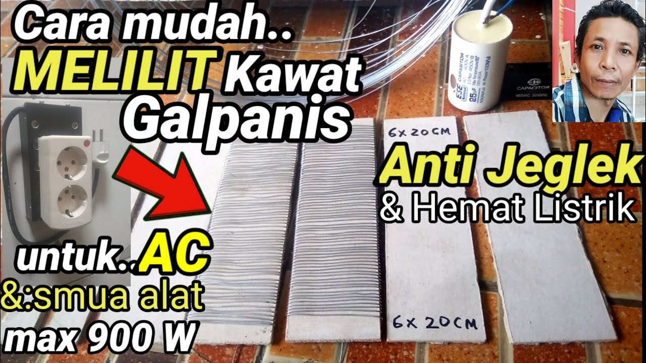 Cara melilit kawat galpanis  anti jeglek dan hemat listirik untuk AC dan alat listrik yg lain