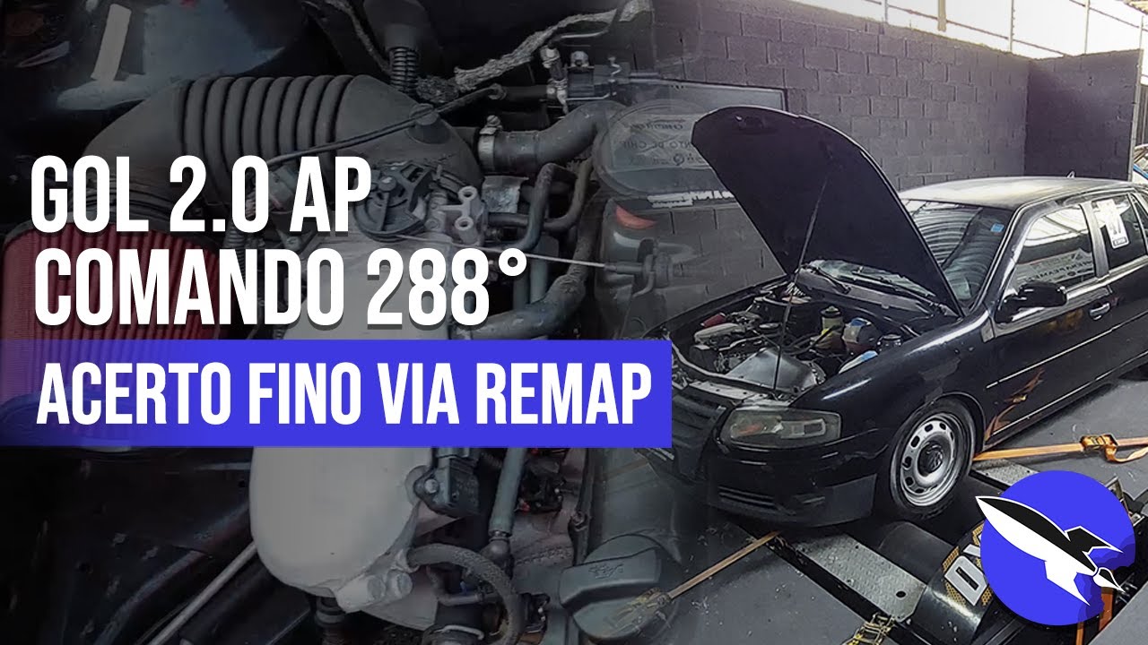 VW Gol 2.0 AP + Comando 288° na ECU original! Remap Custom + acerto fino no dinamômetro ! Swap 1.8