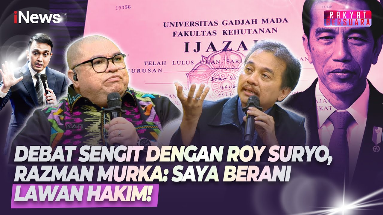 Razman Ngamuk Saat Debat Bareng Roy Suryo: Saya Ini Berani Lawan Hakim, Tidak Seperti Anda Pengecut!