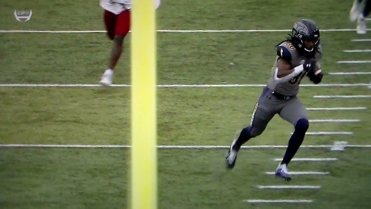 Nice run after catch by Kent State's Keshunn Abram of 70 yard TD pass by QB Dustin Crum vs Miami)OH)