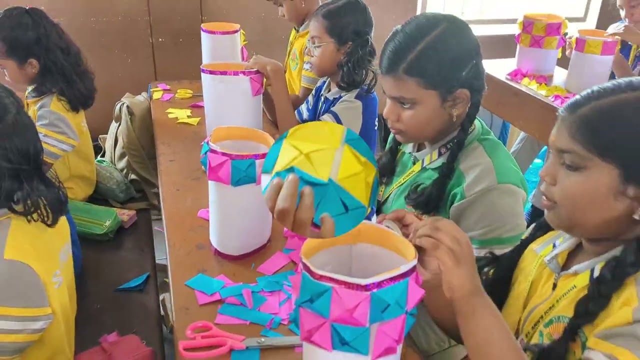 Festive colourful lantern @ St. Ann's School CISCE, Panagudi