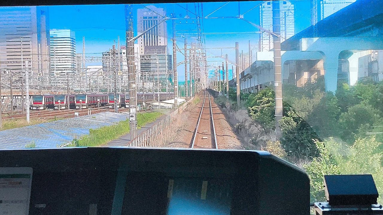 JR京葉線前面展望 新木場→海浜幕張 ＜Cabview Japanrail JR Keiyo Line Shinkiba → Kaihin-Makuhari＞
