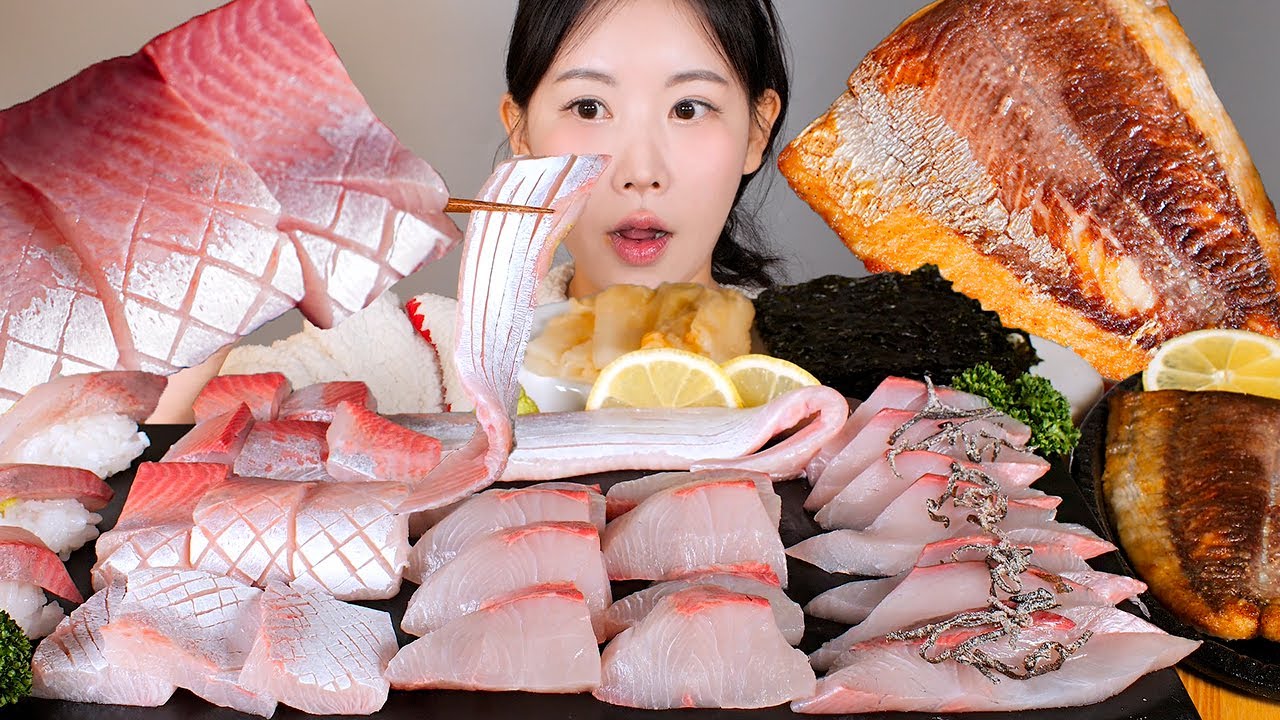 기대 이상이였어..💗 방어 대신 부시리 회, 구이 먹방 yellow tail [eating show] mukbang korean food