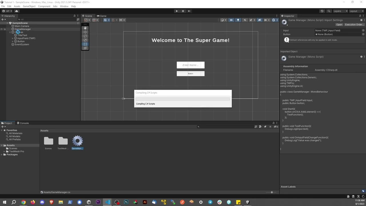 Getting Text From Text Mesh Pro Input Fields In Unity! Textmeshpro TMPro Input value user input