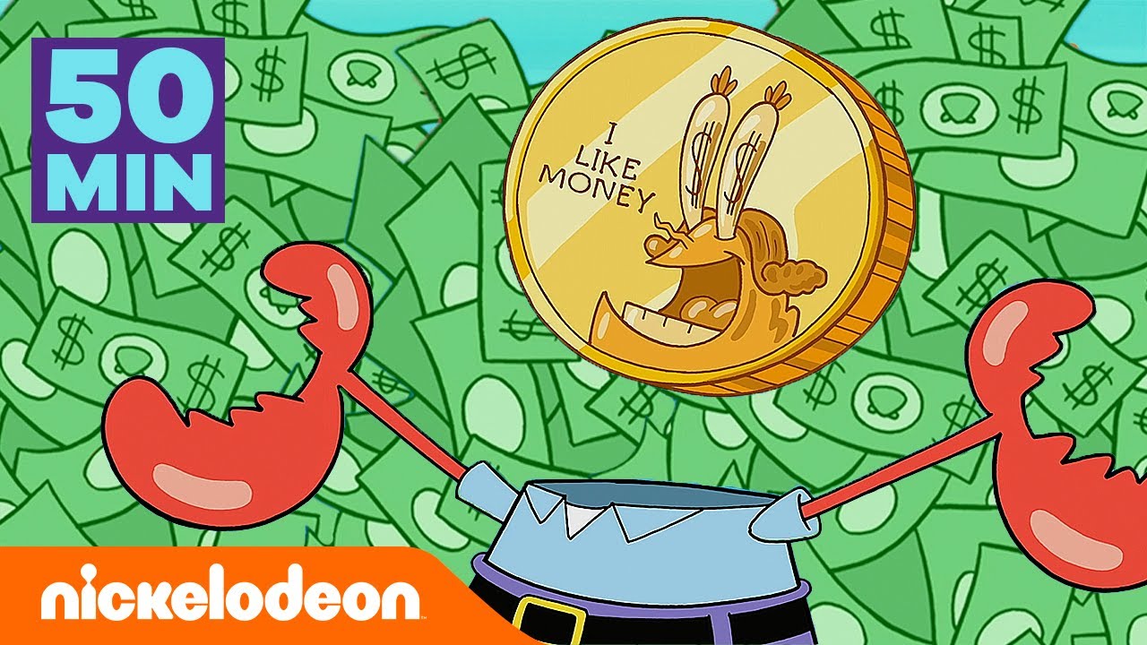 SpongeBob | 50 Minuti dei MIGLIORI Piani di Mr Krab per Fare Soldi! | Nickelodeon Italia