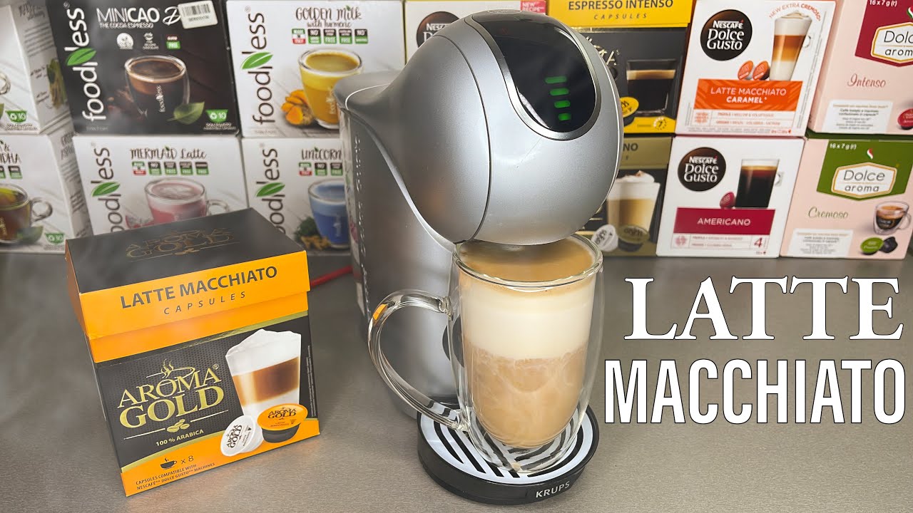 LATTE MACCHIATO AROMA GOLD Capsules With My Dolce Gusto Genio S Touch Coffee Machine | Viruzzzka