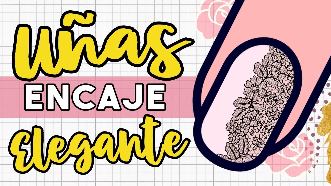 CON TOQUE DE ORO 💅🏼 UÑAS ENCAJE ELEGANTE