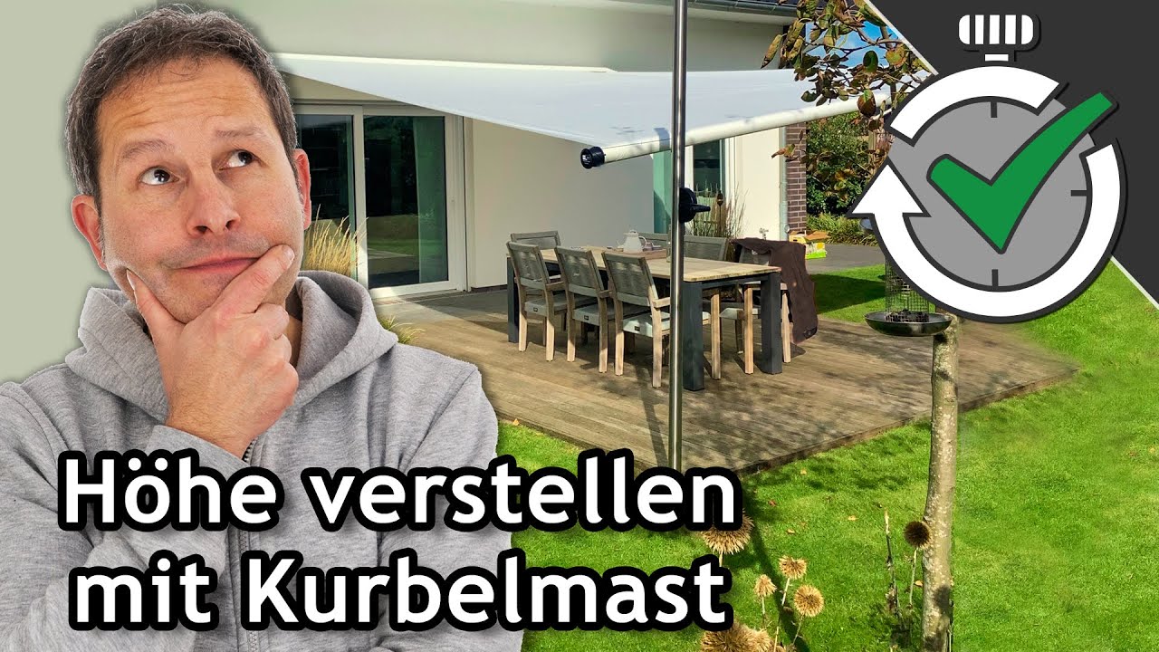 Aufrollbares SHADE Inox: Wann sollte man einen Kurbelmast nutzen? | Quick Tips ☀️ Pina