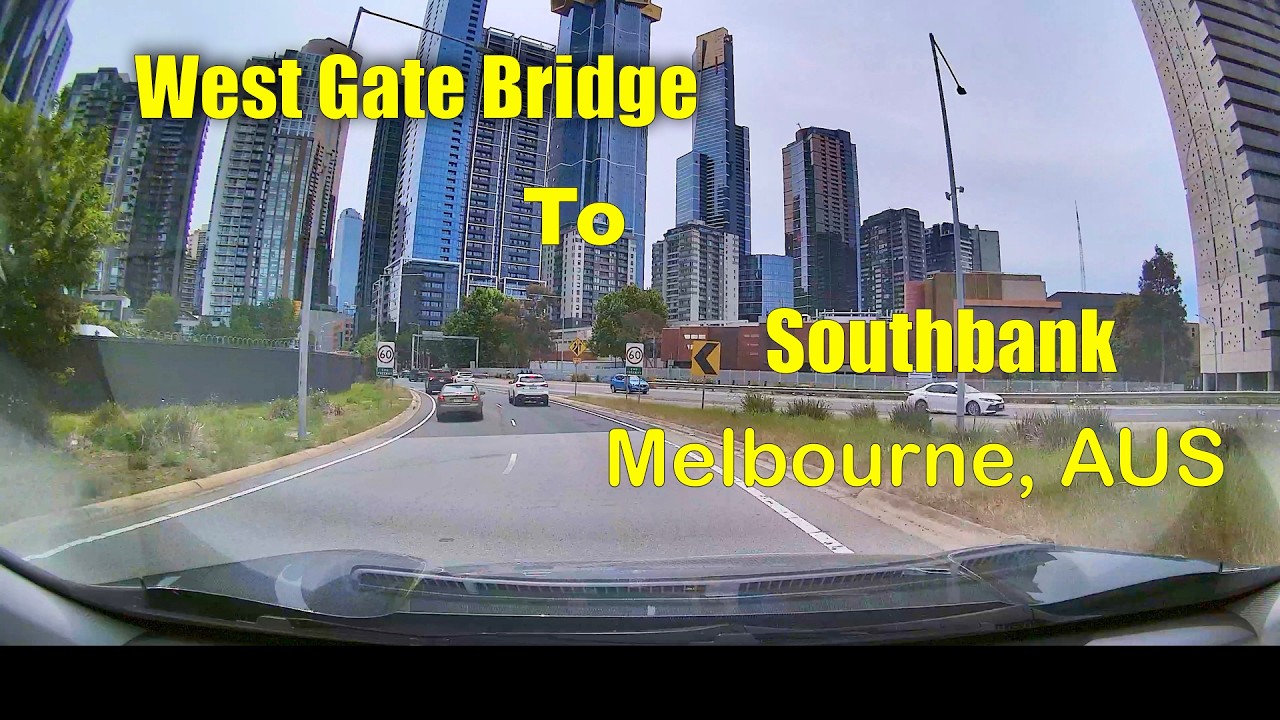 West Gate Bridge to Southbank Melbourne City Victoria Australia