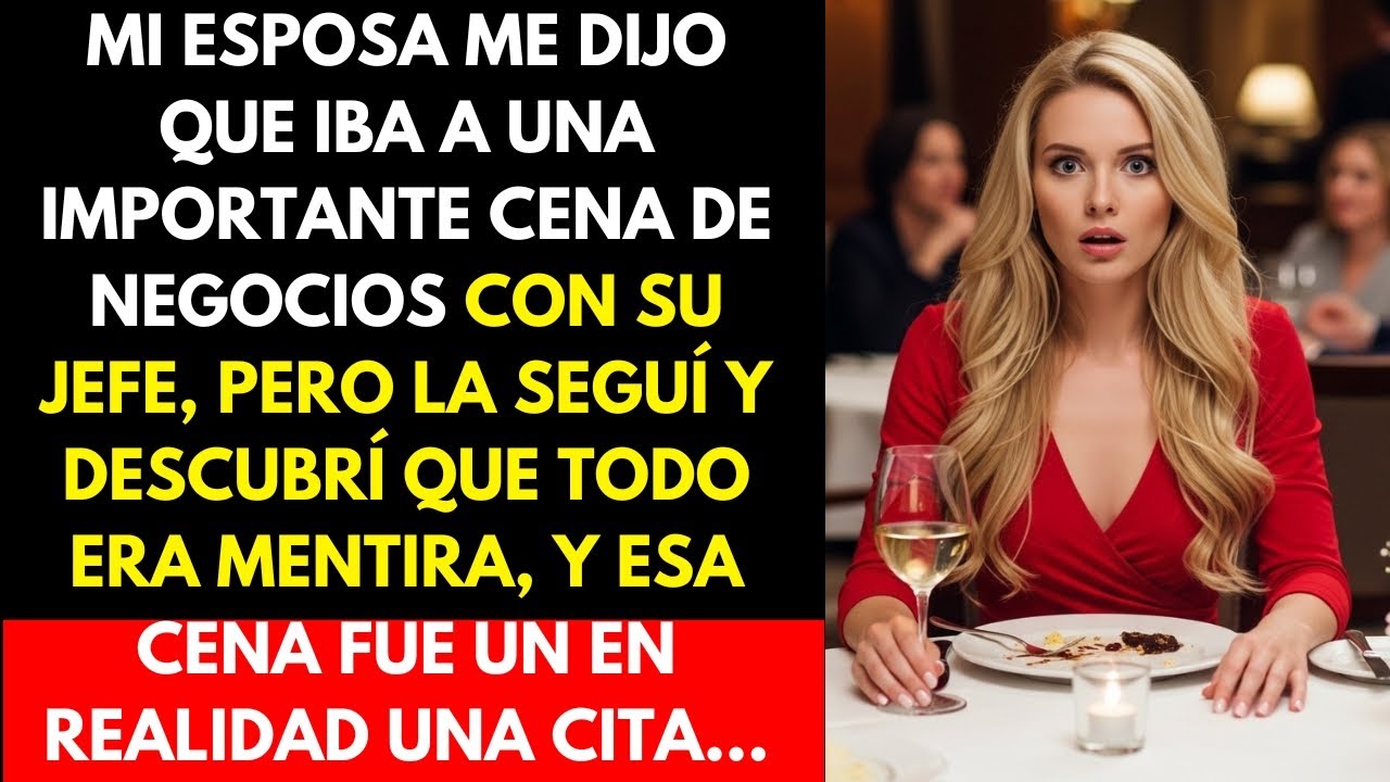 Me dijo que iba a una cena de negocios, pero la seguí y descubrí que era una cita...
