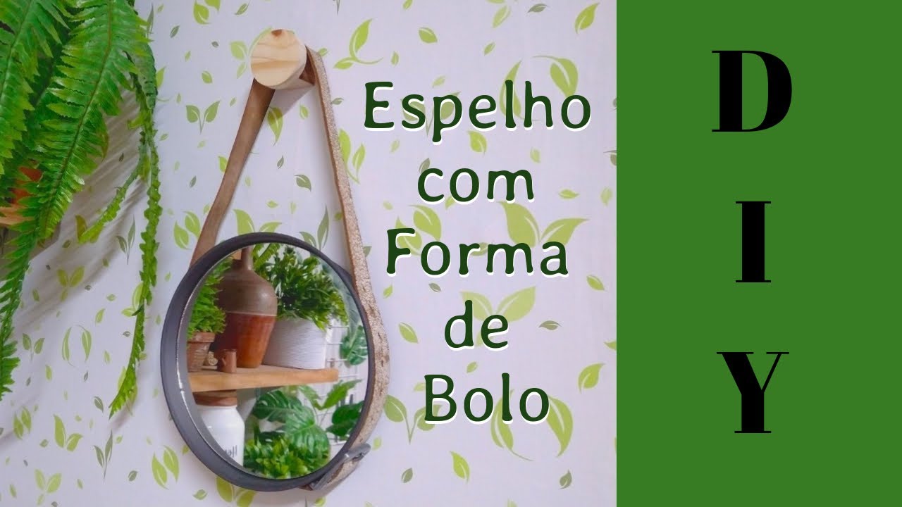 Espelho Feito com Forma de Bolo Diy