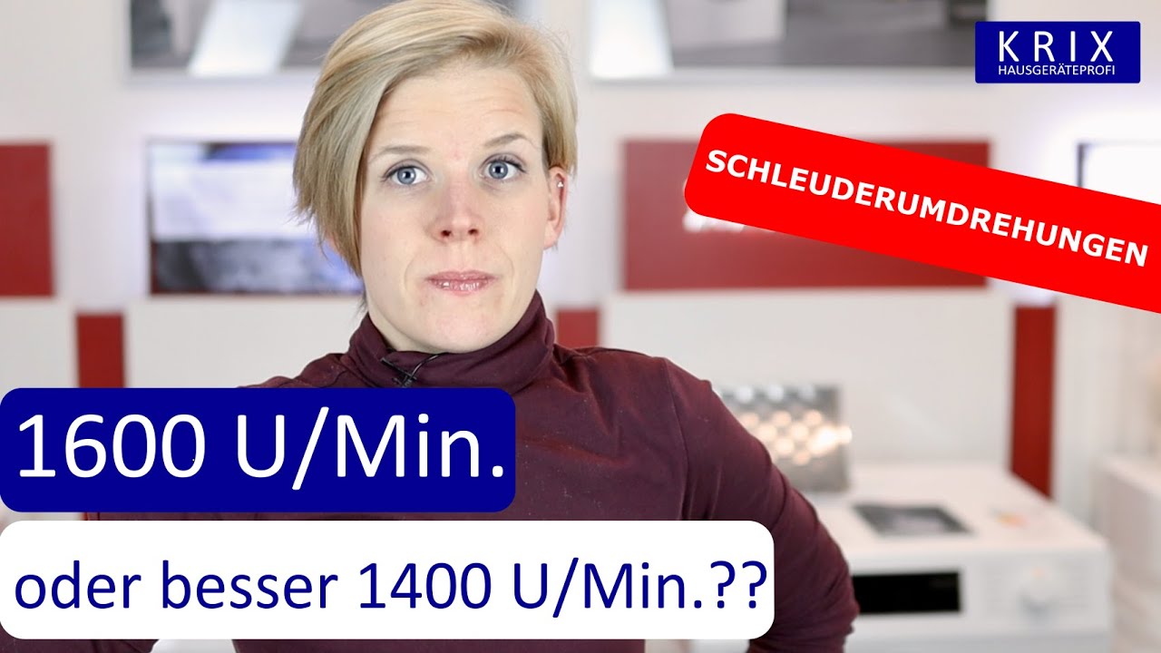 Wie hoch W&auml;sche schleudern? Muss es 1600 U/ Min. sein?