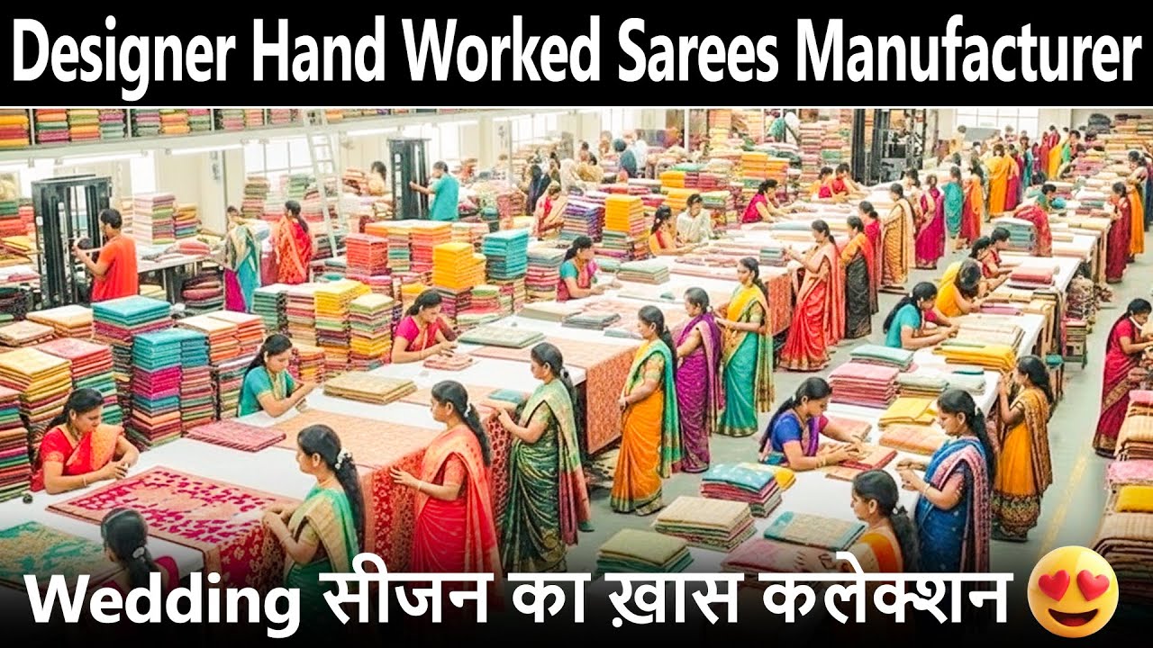Designer Hand Worked Sarees Manufacturer | Wedding सीजन का ख़ास कलेक्शन 😍| Fancy Saree Manufacturer