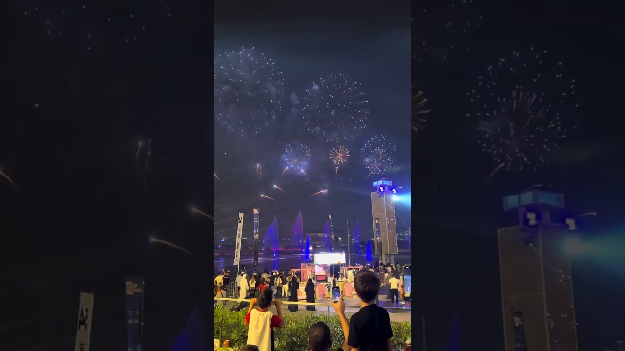 UAE 54th National Day | Stunning fireworks at Dubai Festival City | #eidaletihad #uae #dubai 
