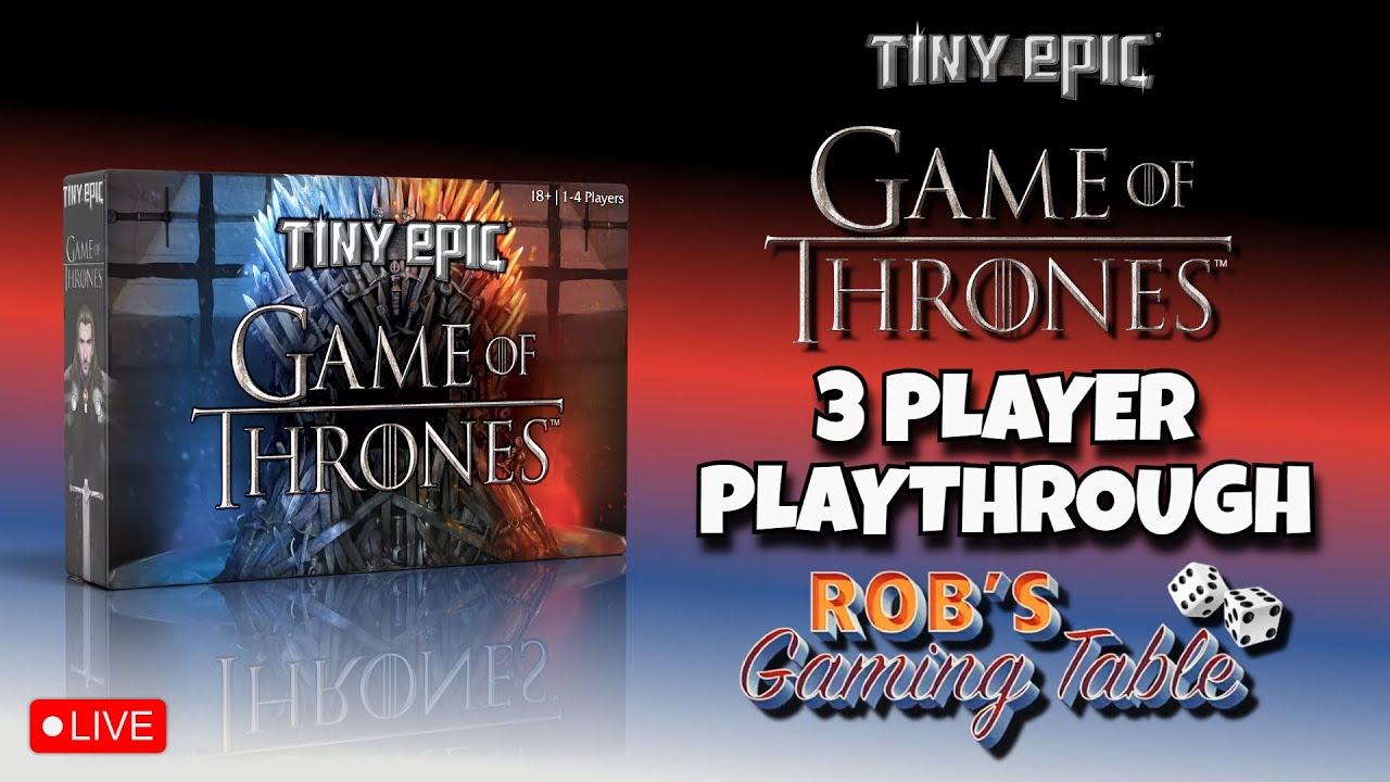 Tiny Epic Game of Thrones Playthrough (3 Players)