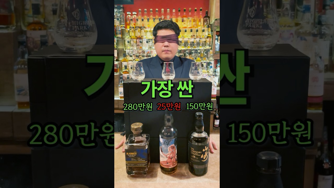 눈 가리고 제일 싼 위스키 맞춰보기 3탄