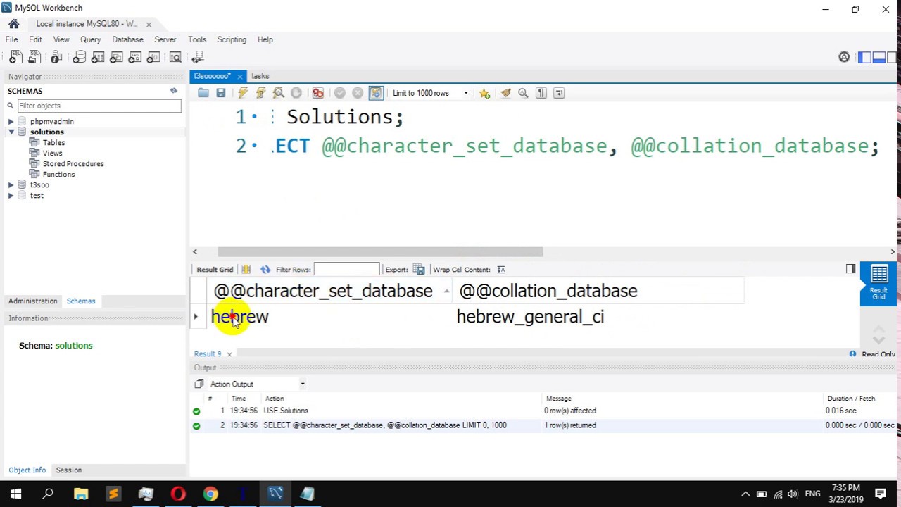 How to Show the Collation of a Database in MySQL