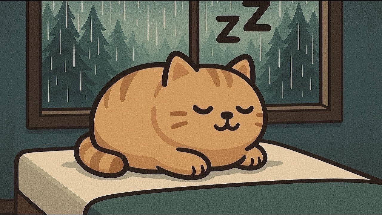 下雨聲 白噪音 白躁音 自然音 猫  喵喵寶寶  