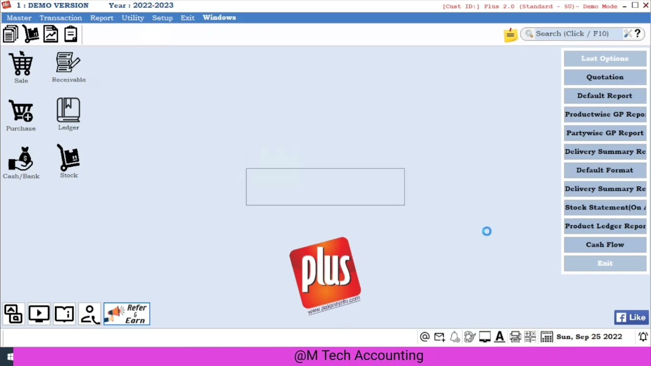How to print quotation report in plus accounting software.