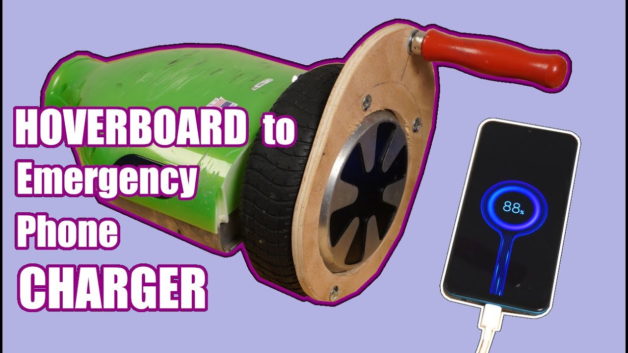 DIY Hand Crank GENERATOR from HOVERBOARD