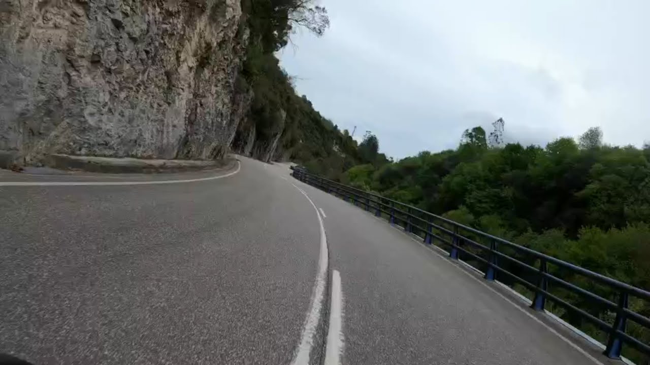 Potes Triangle Side 2/3 - Cangas de Onís to Panes (Picos de Europa). Motorbike complete route