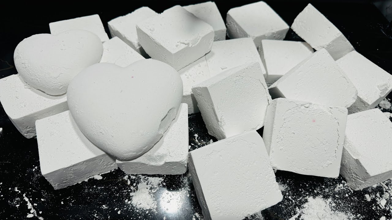 CC Soft Plain Chalk ASMR Crush | Oddly Satisfying ASMR 