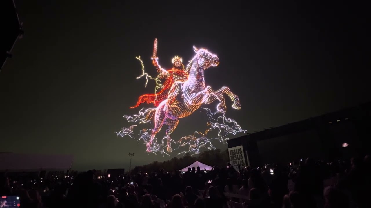 North American Guinness record Drone Show, 10000 drones show for Christ! Manvel Texas AllShow Plus 