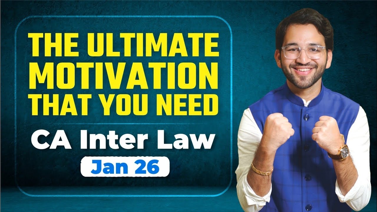 То, что нужно для мотивации перед экзаменом! | CA Inter | Янв'26 | ICAI | CA Shubham Singhal